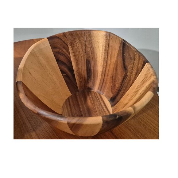 Acacia Wood Bowl (12"W x 7"H) - Picture 9 of 9